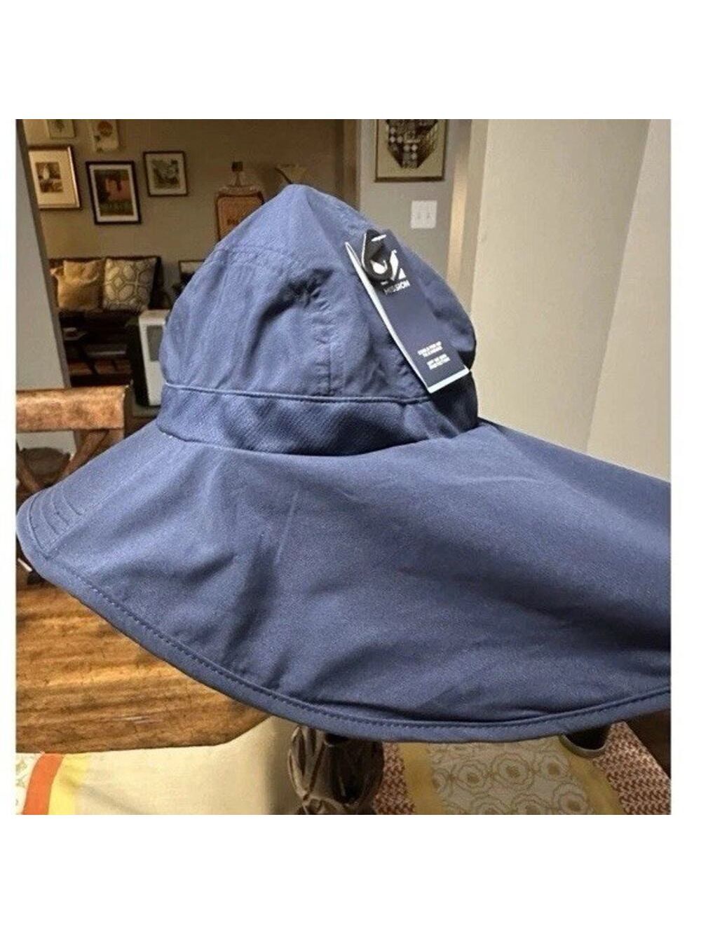 Mission Cooling Sun Defender Hat, Upf50 Navy Unisex Wide-Brim Hat Nape Wet Cool